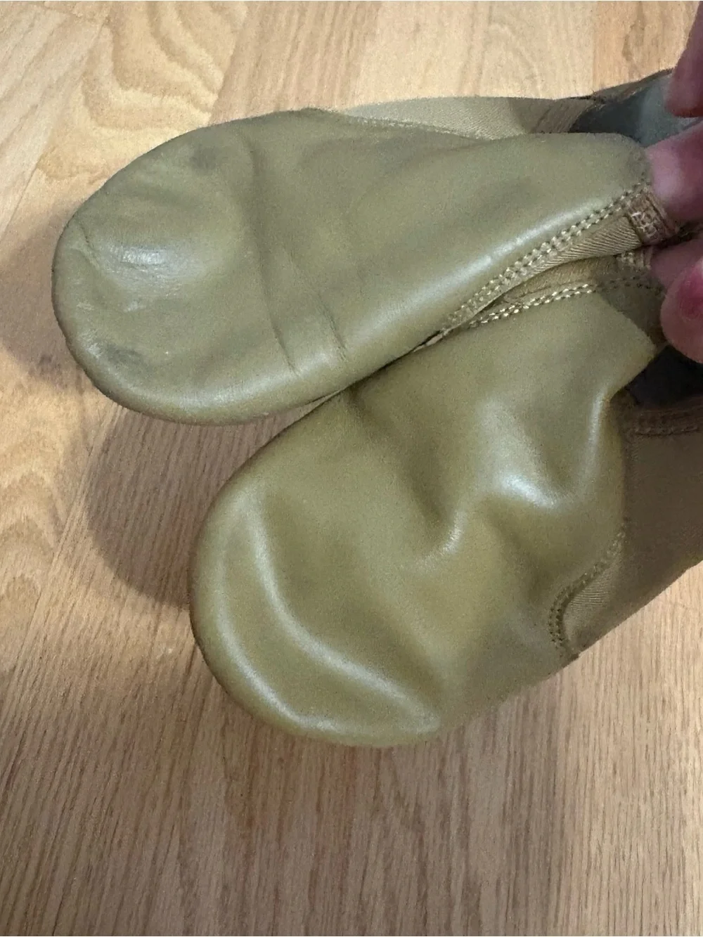Tan Jazz Dance Shoes Sz 1 Kids Girls